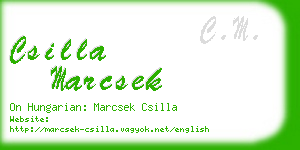 csilla marcsek business card